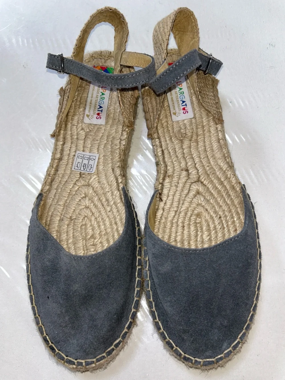 NWOB Alpargatus Valencian Suede Espadrille Sandals Handmade in Spain size 41